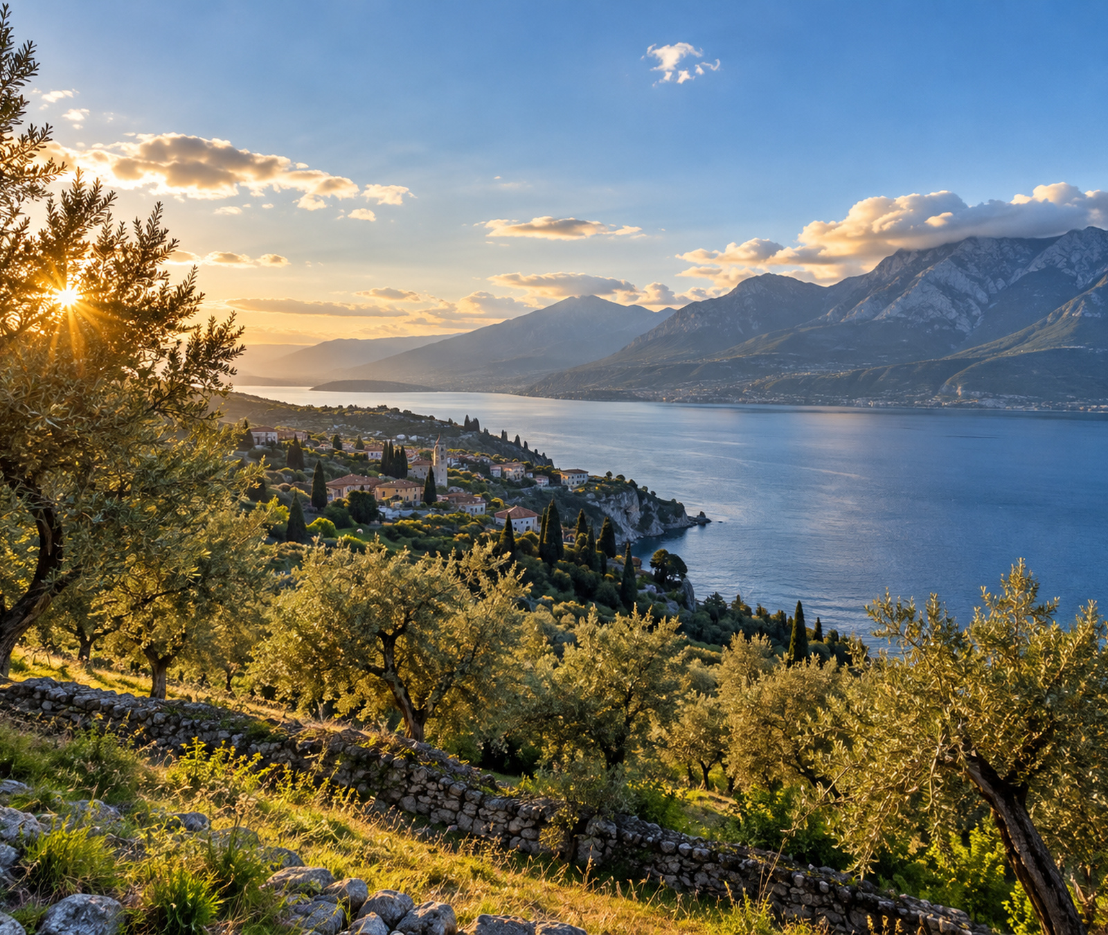 Paesaggio italiano soleggiato di fine settembre