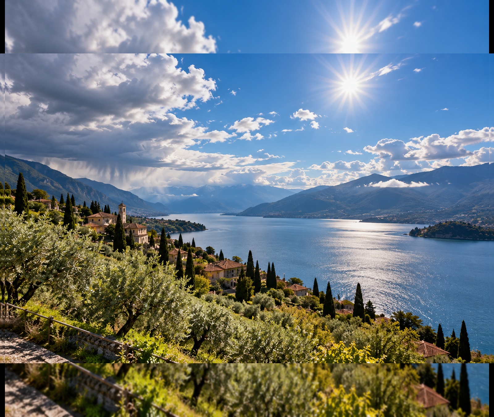 Tempo in prevalenza soleggiato su un paesaggio italiano di fine settembre